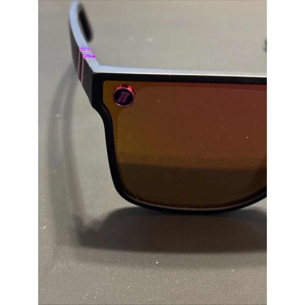 Blenders Midnight Emma Polarized Shield Sunglasses Red Mirror Black Frame